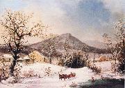 George Henry Durrie Winter in the Country, Distant Hills oil painting